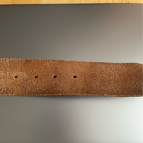 HOLLISTER VTG Tanned-Brown Leather OWL Buckle Belt Medium 40” - Picture 9 of 10